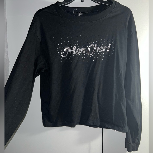 Forever 21 Tops - Forever 21 “Mon Chéri” Bling Long Sleeve 💎🖤